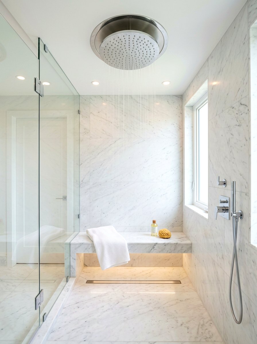 Ceiling Mount Rain Shower - 30 rain head shower bathroom ideas