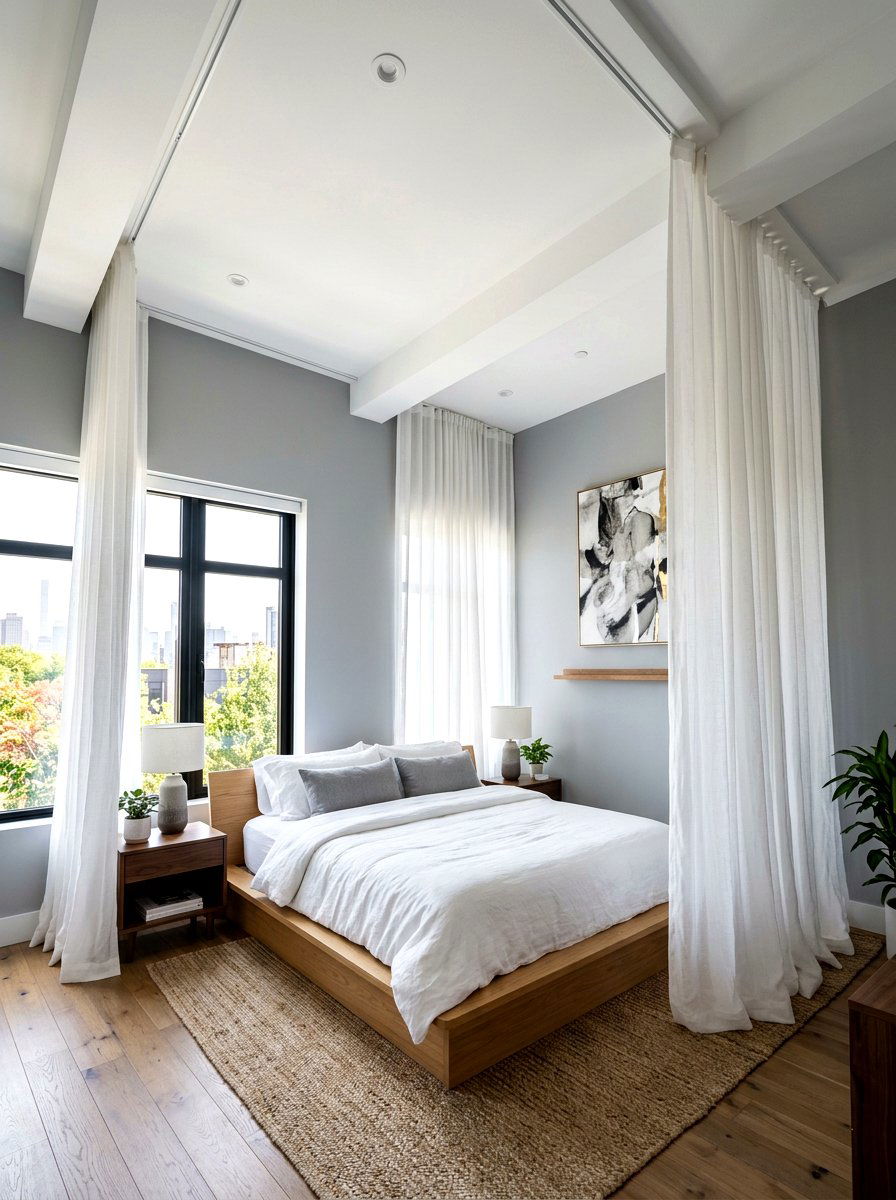 30 canopy drape bed ideas for dreamy, hotel-like romance