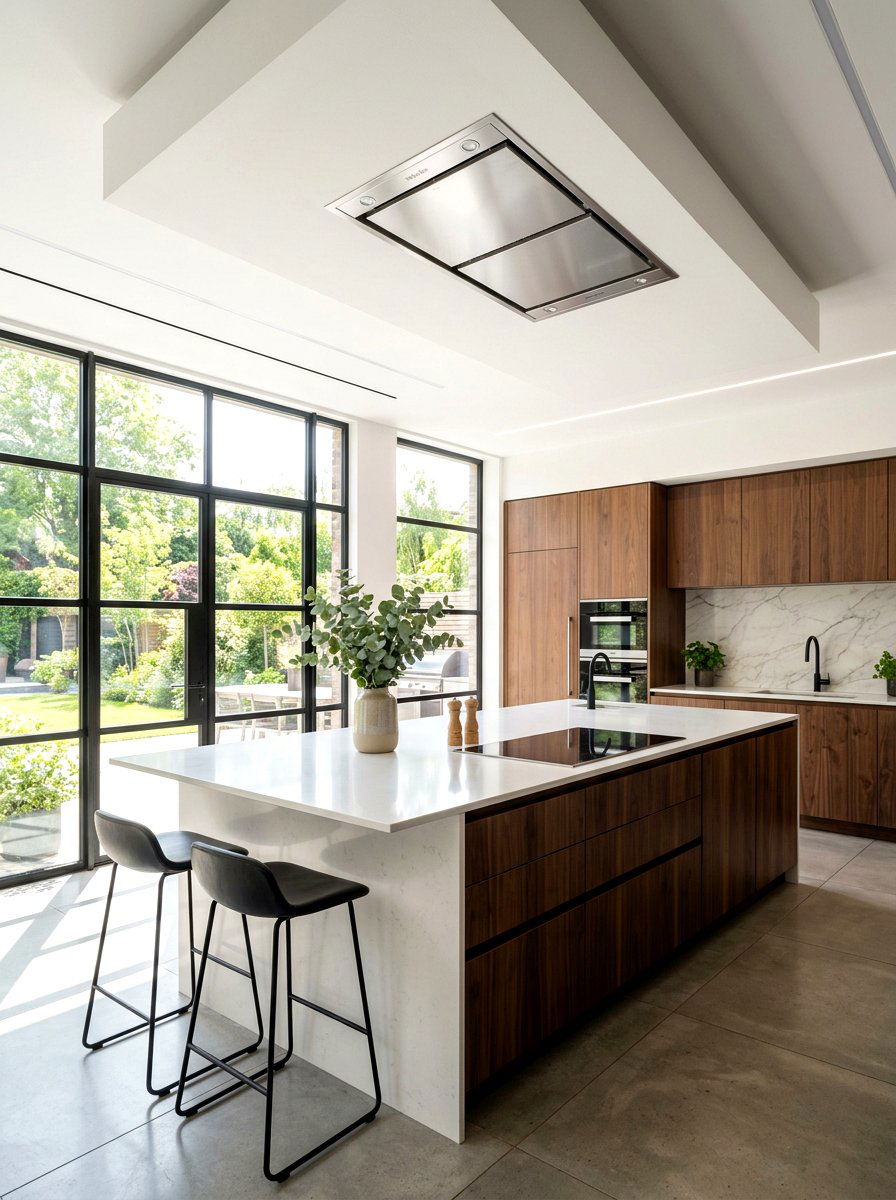 Ceiling Mounted Hood - 30 range hood design ideas