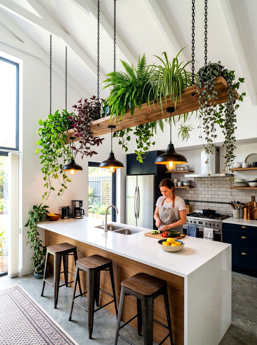Ceiling Mounted Plant Shelf - 30 houseplant shelf ideas