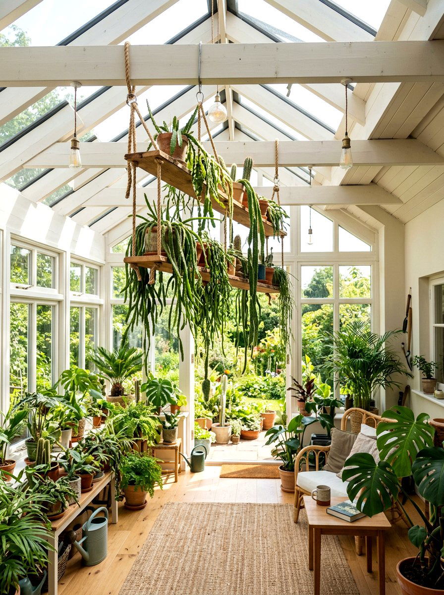 Ceiling Mounted Shelf - 30 cactus shelf ideas