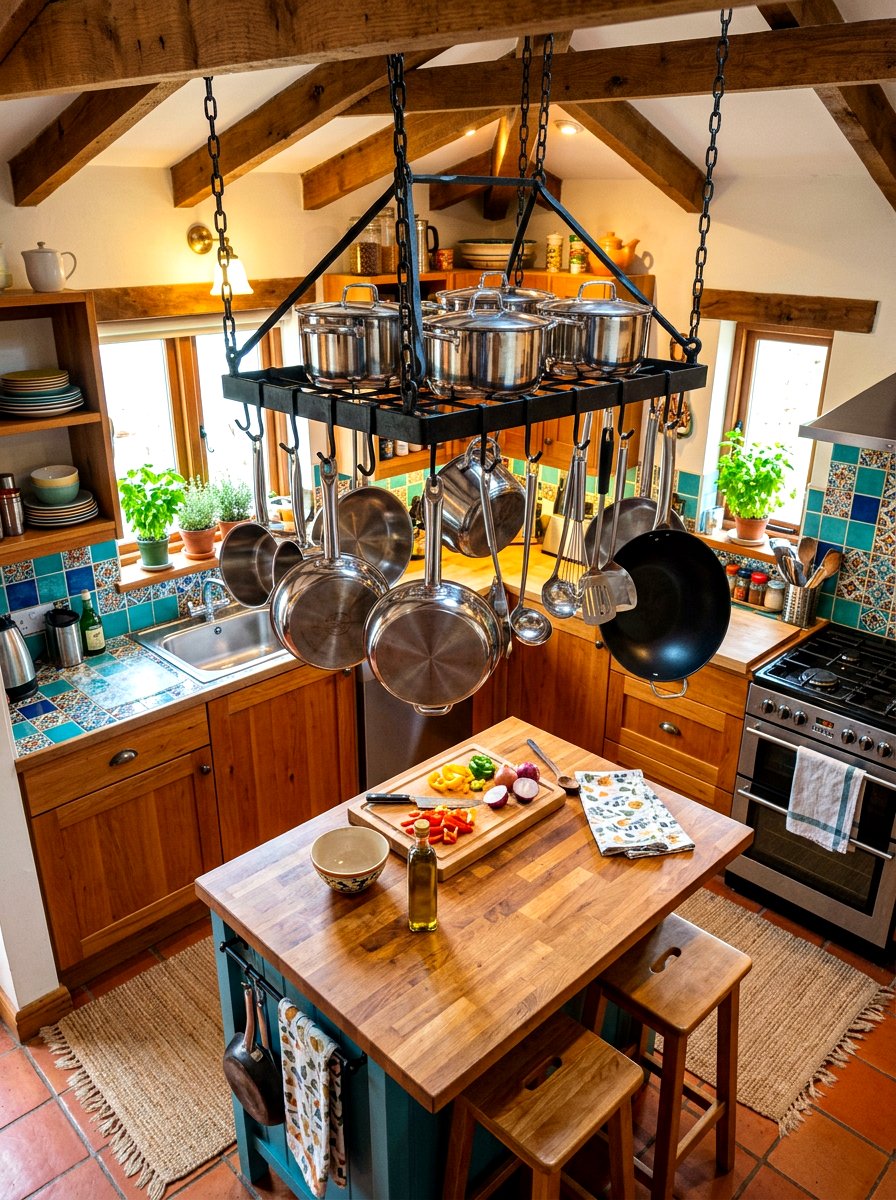 Ceiling Mounted Storage - 30 tiny apartment decor ideas