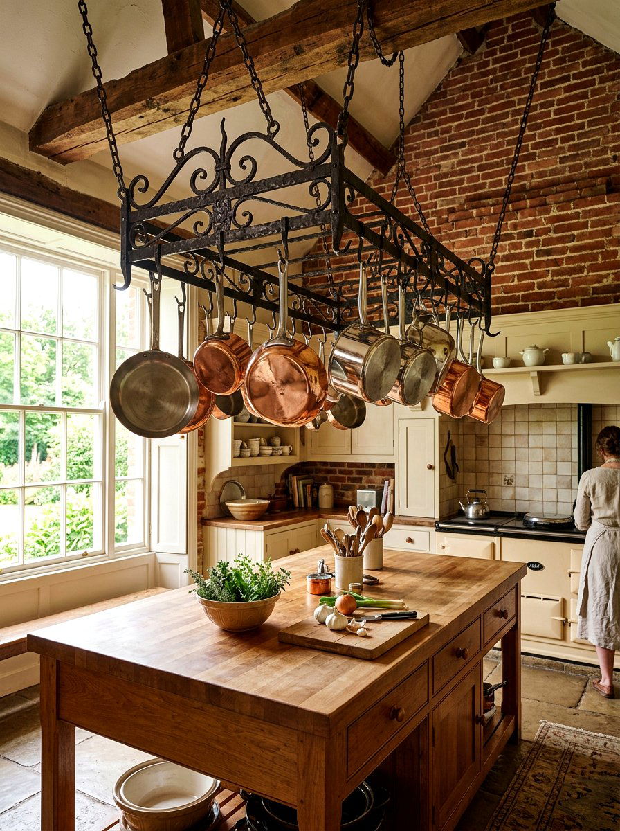 Ceiling Pot Rack - 30 kitchen storage ideas