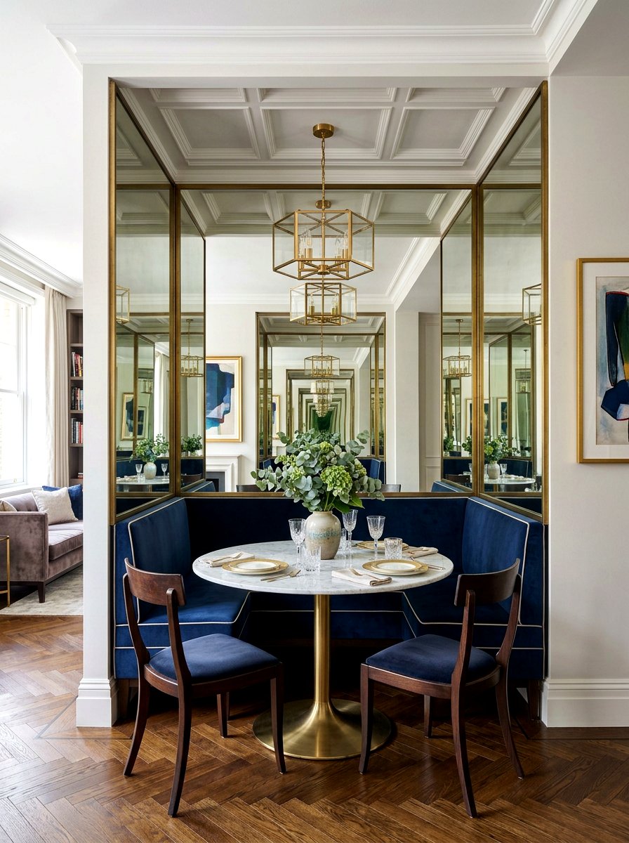 Ceiling To Floor Mirrored Alcove - 30 mirror wall small room ideas
