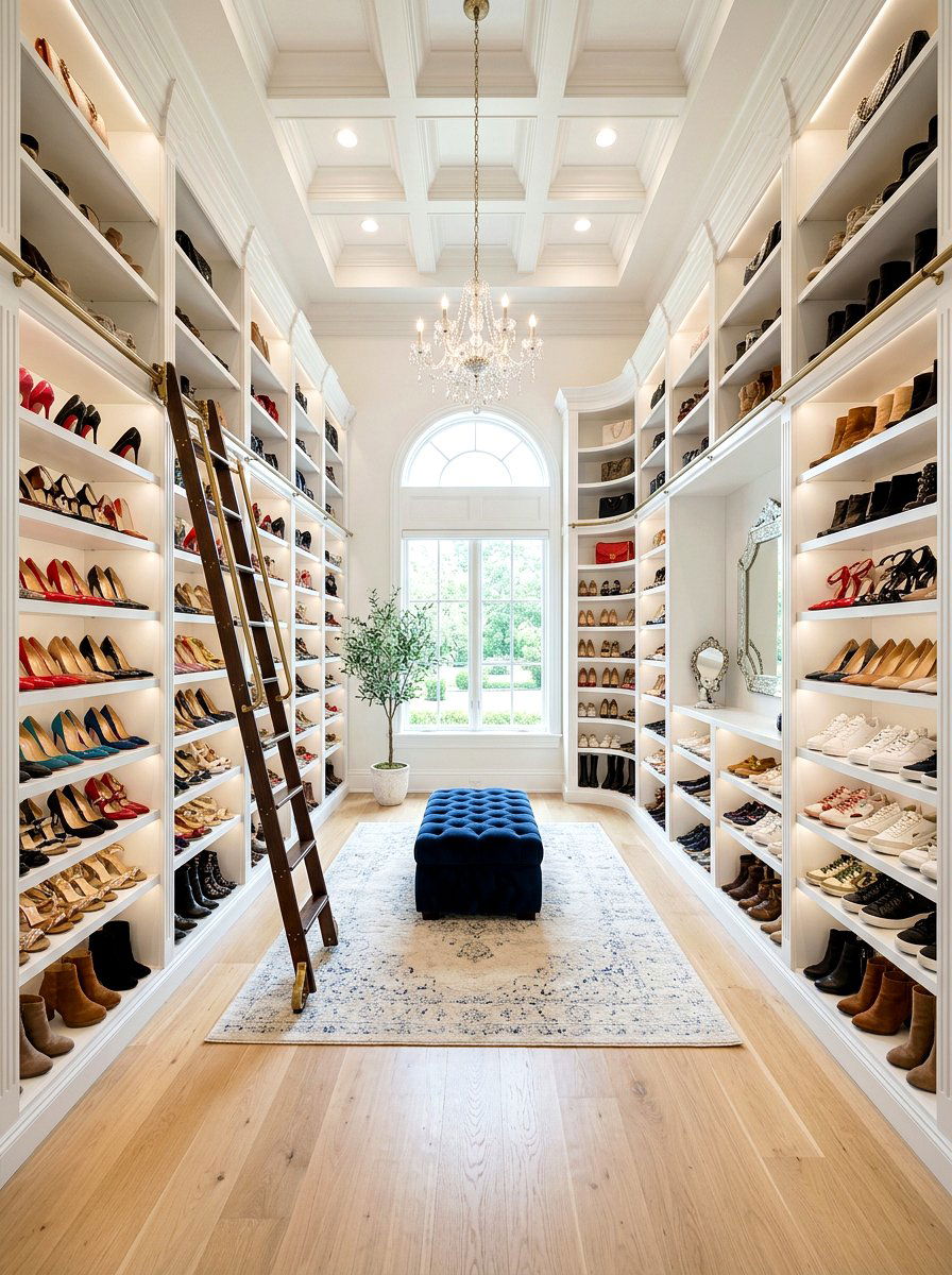 Ceiling To Floor Shoe Shelving - 30 shoe closet ideas
