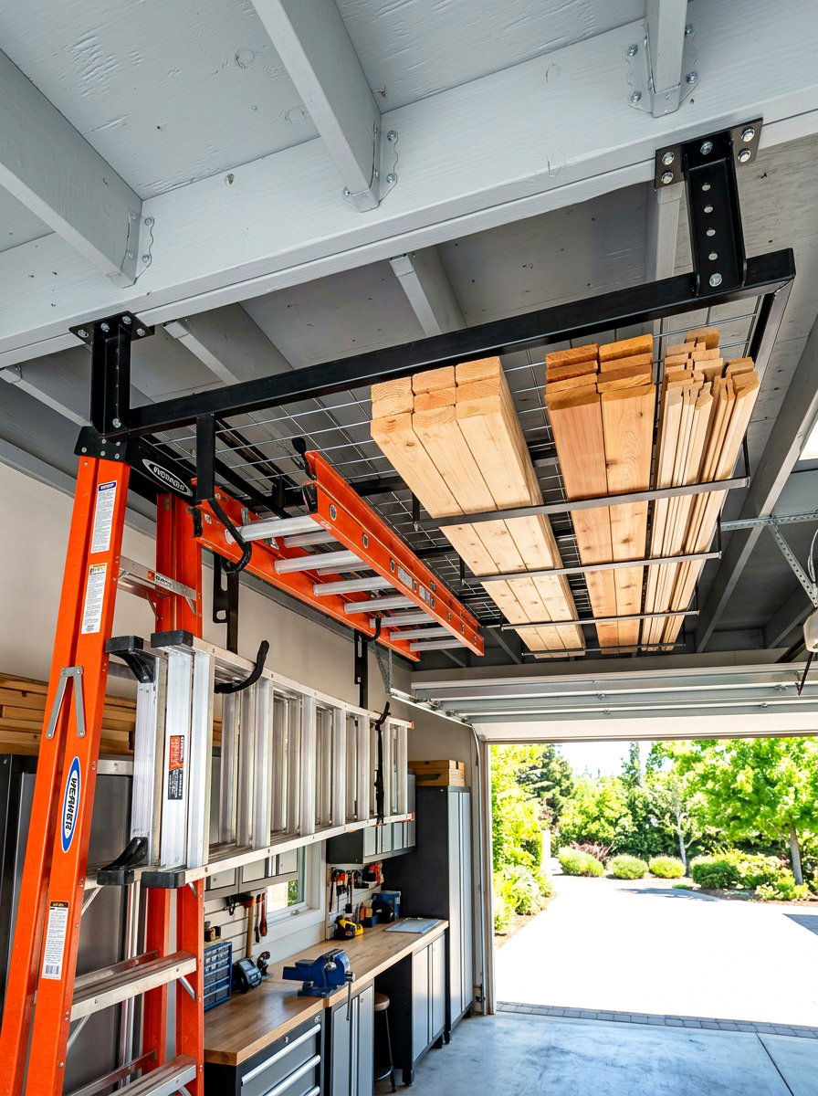 Ceiling Tool Rack - 30 tool wall ideas