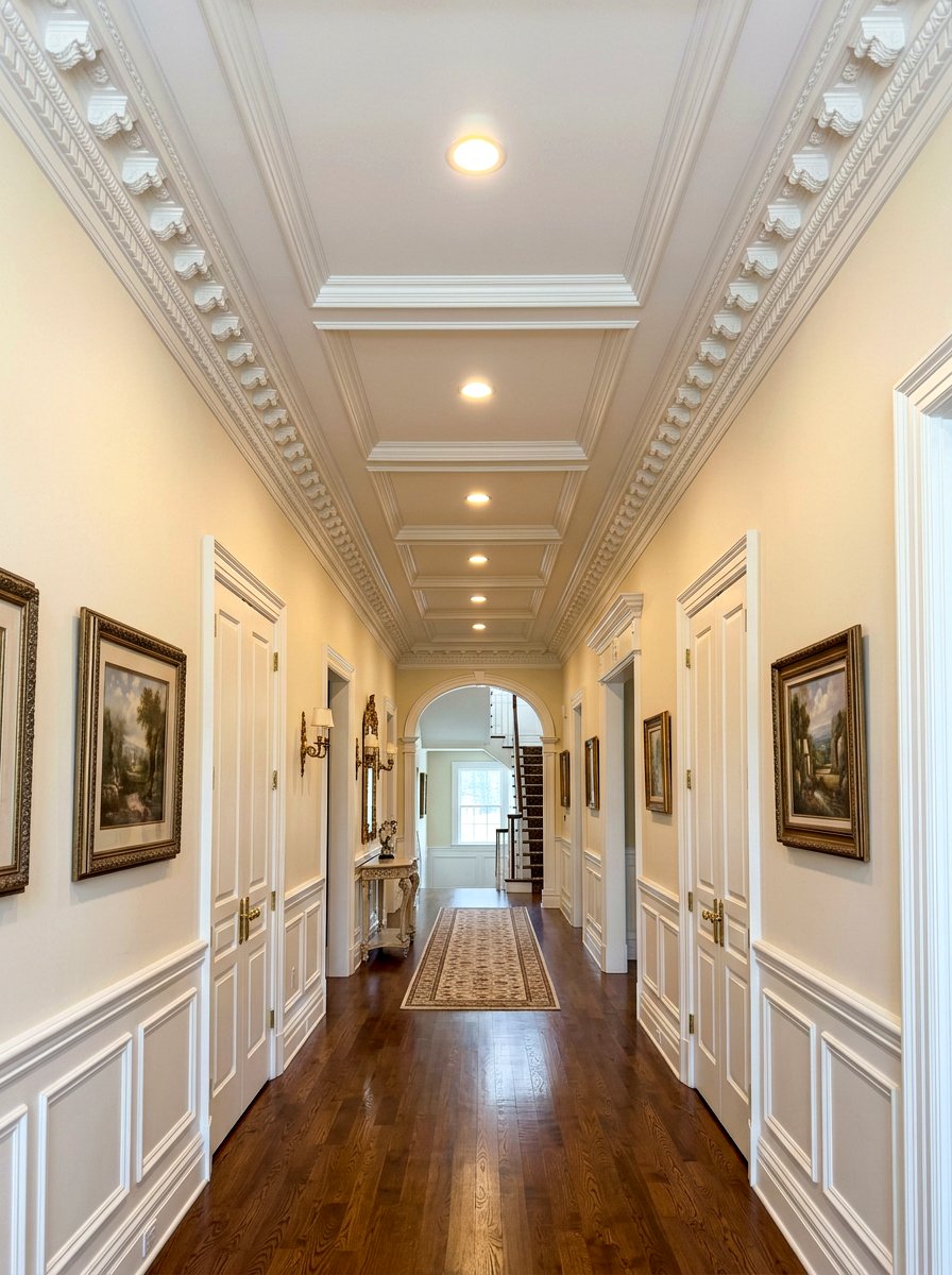 Ceiling Trim Molding - 30 hallway decor ideas