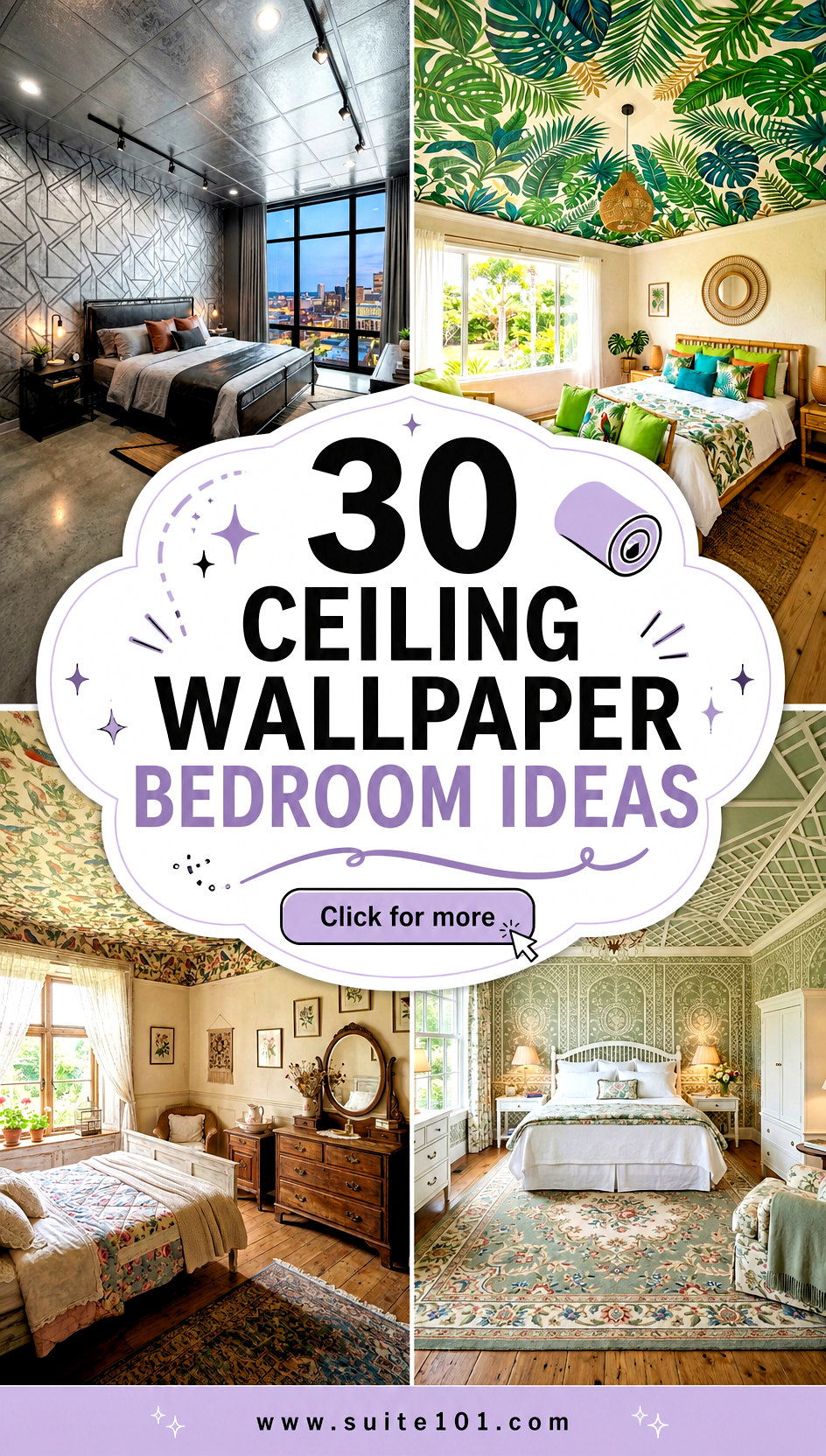Ceiling Wallpaper Bedroom Ideas 30 Ways to Wow From Above - Ceiling Wallpaper Bedroom Ideas: 30 Ways to Wow From Above