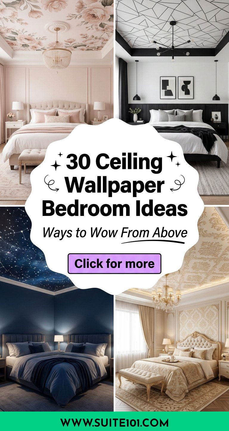 Ceiling Wallpaper Bedroom Ideas 30 Ways to Wow From Above - Ceiling Wallpaper Bedroom Ideas: 30 Ways to Wow From Above