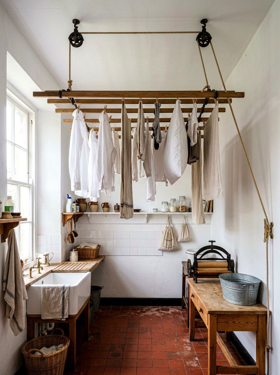Ceiling airer - 30 utility room ideas