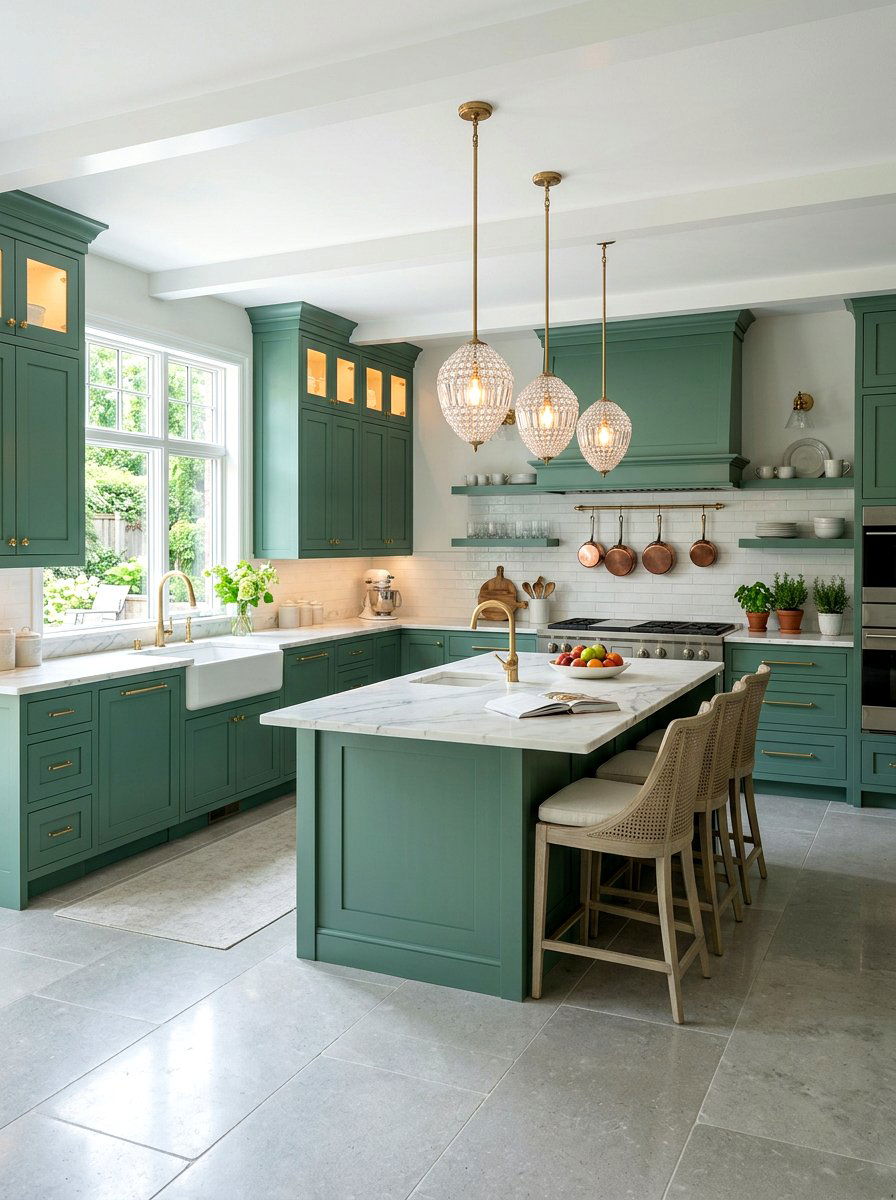 Celadon Green Kitchen - 30 green kitchen ideas