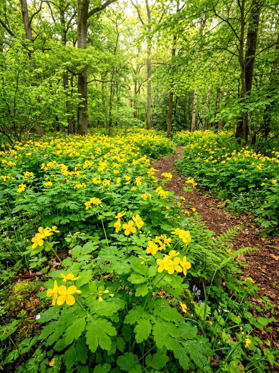 Celandine poppy garden - 30 shade garden ideas