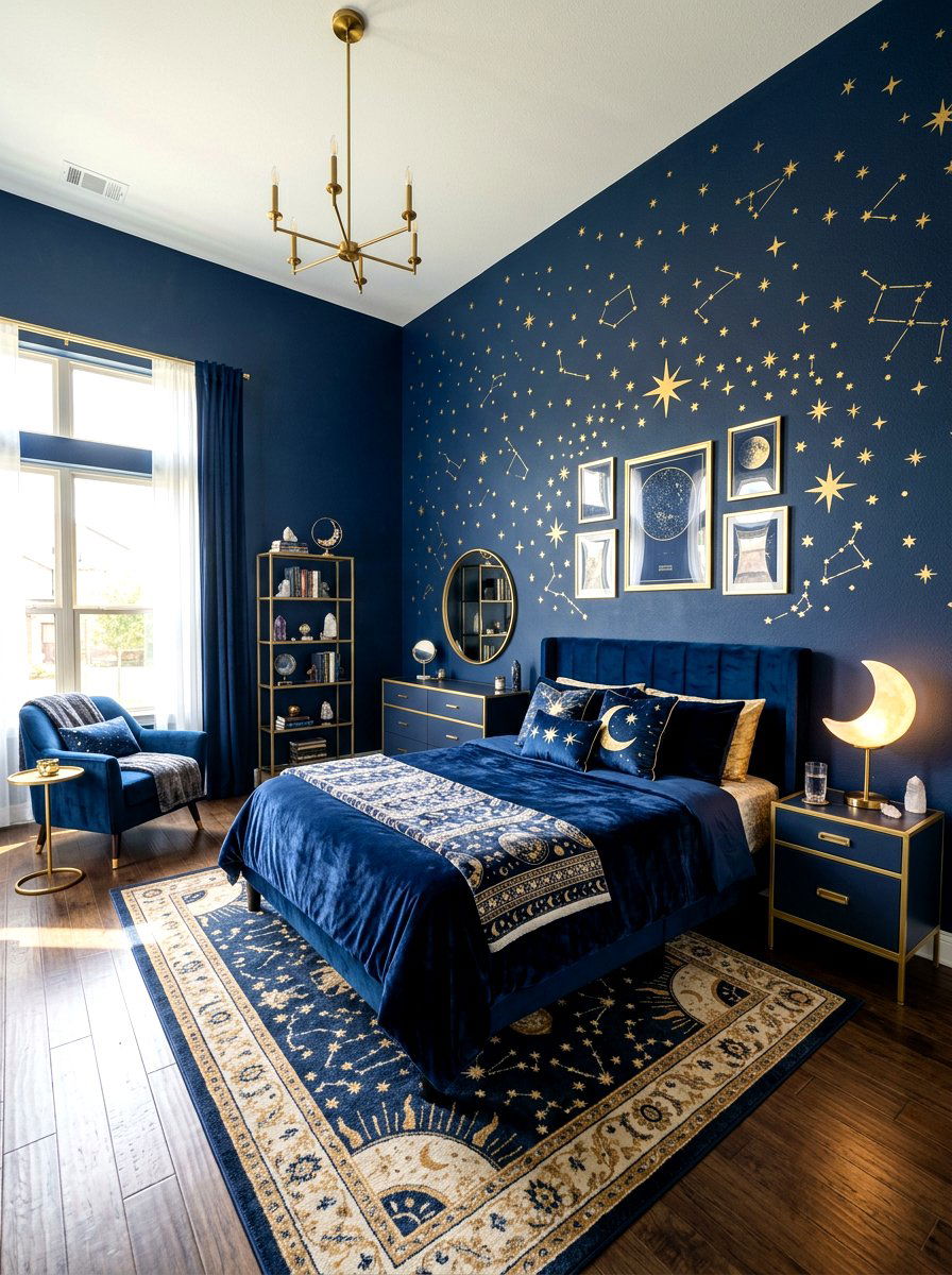 Celestial Aesthetic Bedroom - 30 cool teen room ideas aesthetic