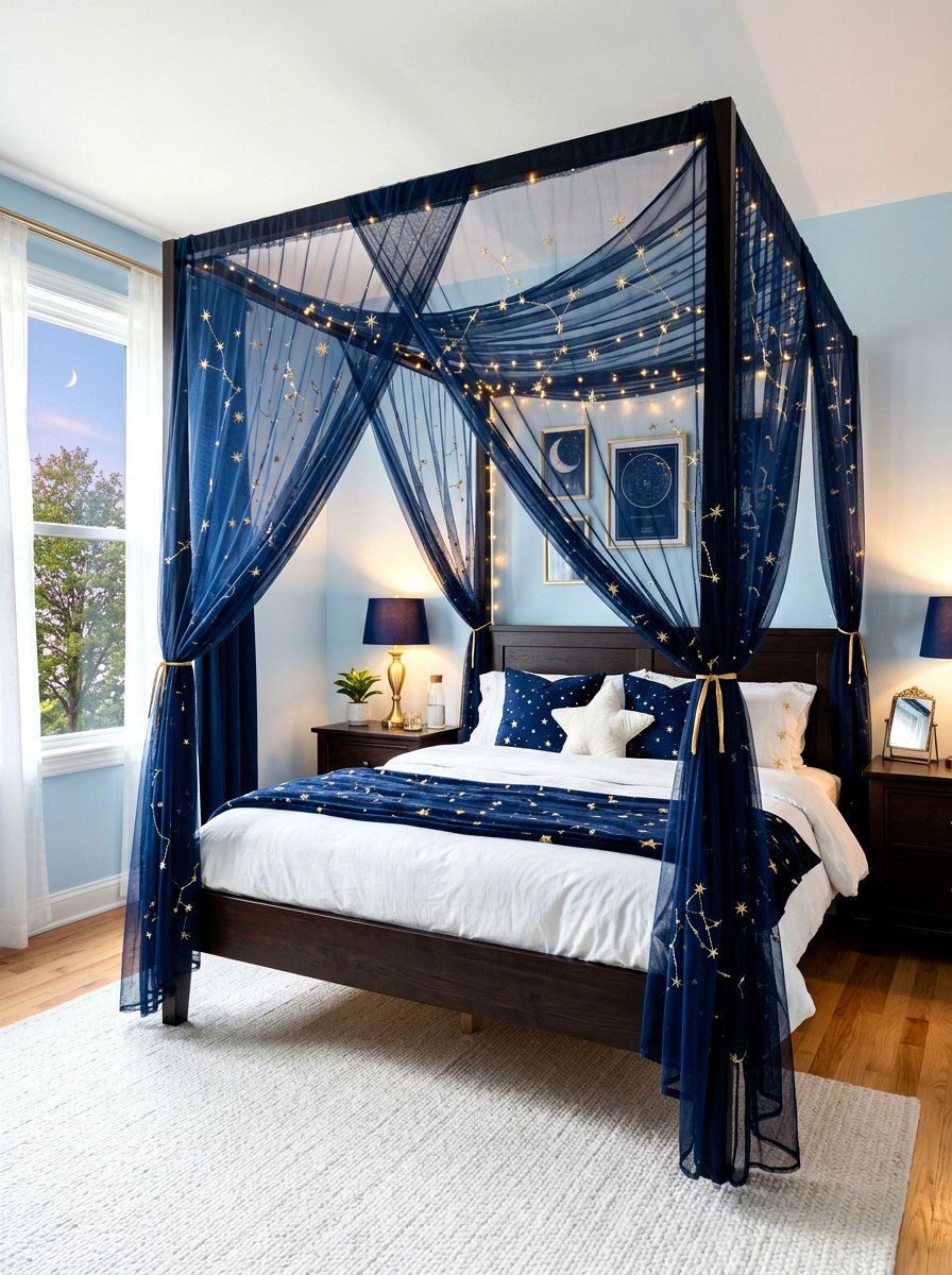 Celestial Canopy Bed Frame - 30 extra celestial bedroom ideas