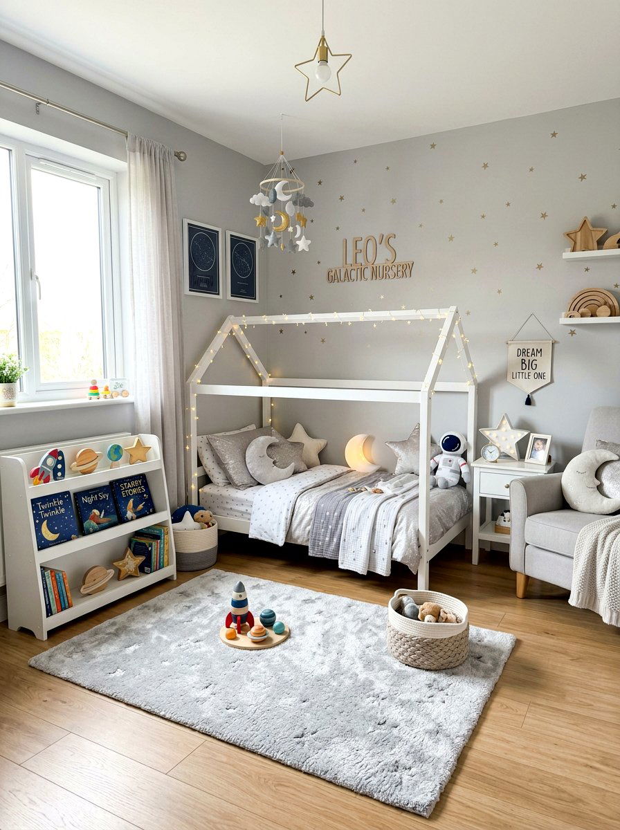 Celestial Star Toddler Room - 30 neutral toddler room ideas