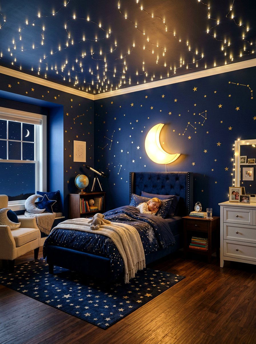 Celestial Starry Night Girl Bedroom - 30 girls bedroom decor ideas