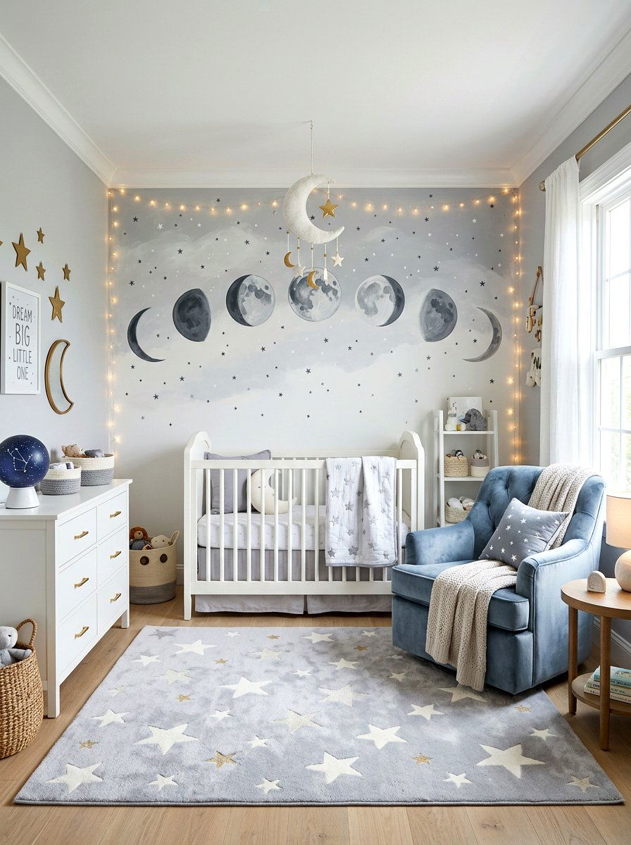 Celestial Theme Neutral Nursery - 30 neutral nursery ideas