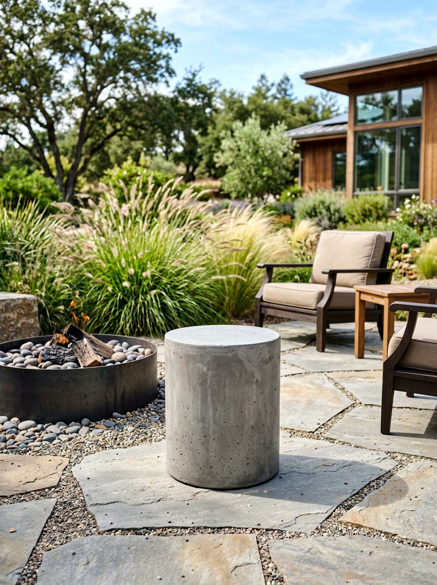 Cement Outdoor Stool - 30 accent stool ideas