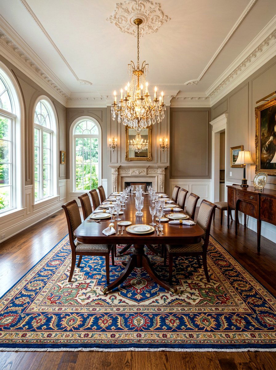 Centered Rug In Formal Dining Room - 30 dining room rug placement ideas