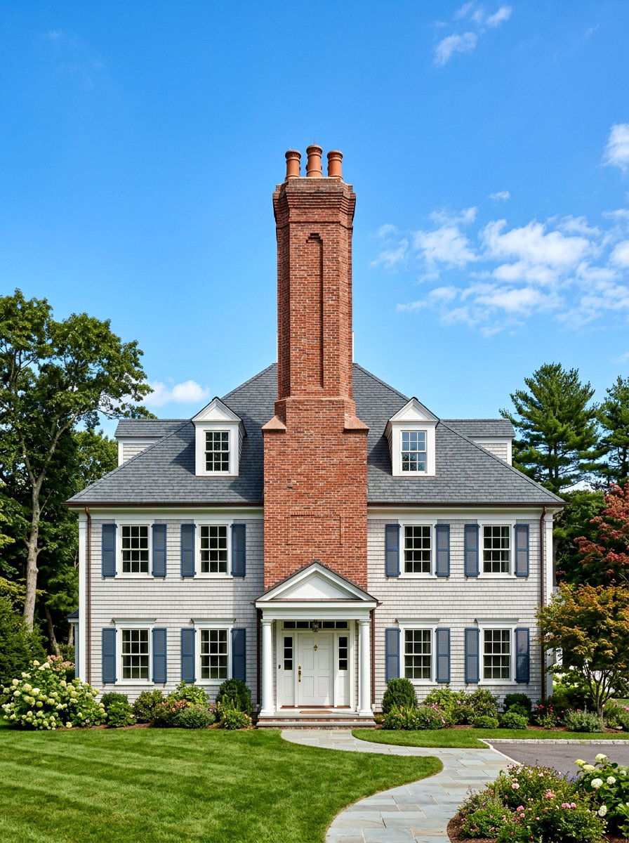 Central chimney - 30 Cape Cod exterior ideas