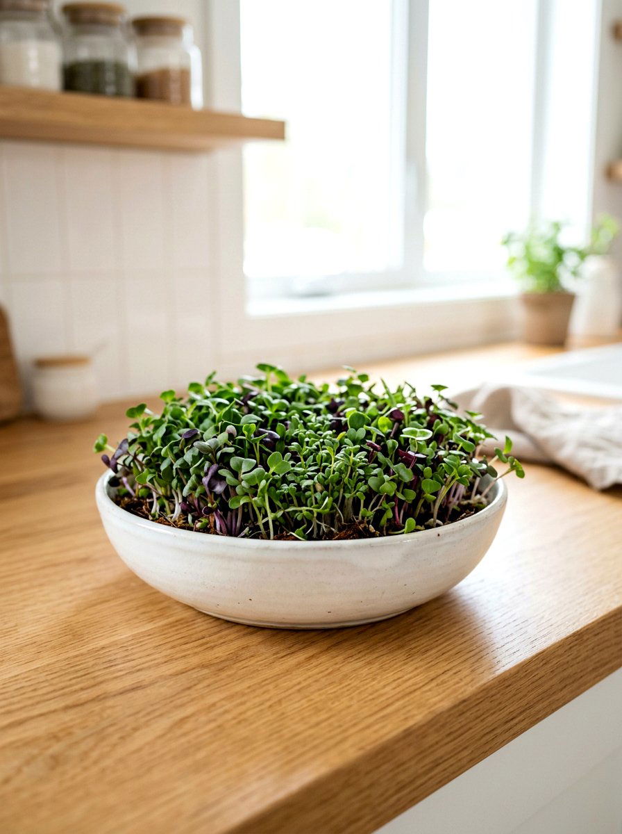 Ceramic Bowl Microgreens - 30 container vegetable garden ideas