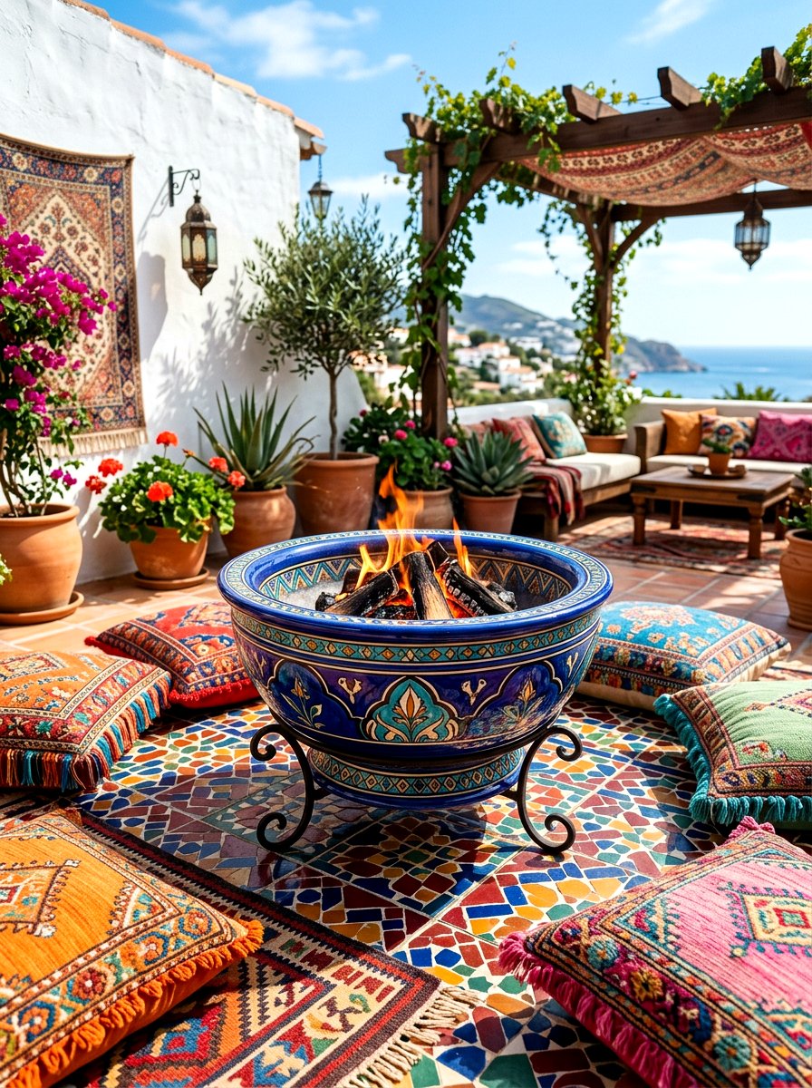 Ceramic Fire Bowl - 30 portable fire pit ideas