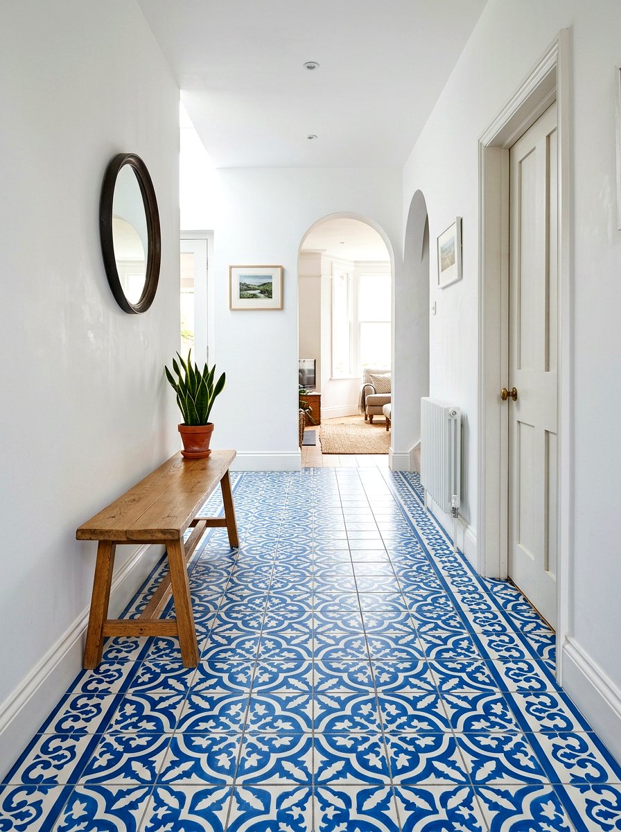 Ceramic Floor Tile - 30 hallway decor ideas
