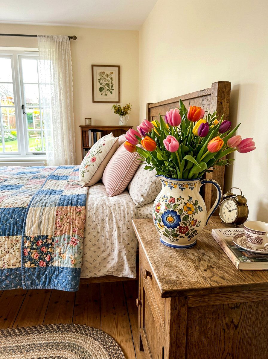 Ceramic Flower Pitcher - 30 flower market bedroom ideas