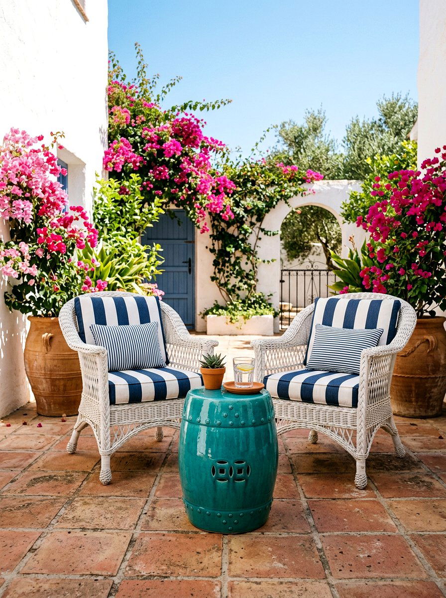 Ceramic Garden Stool - 30 outdoor side table ideas