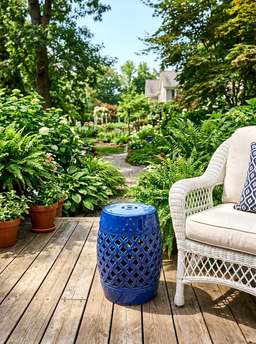 Ceramic Garden Stool - 30 accent stool ideas