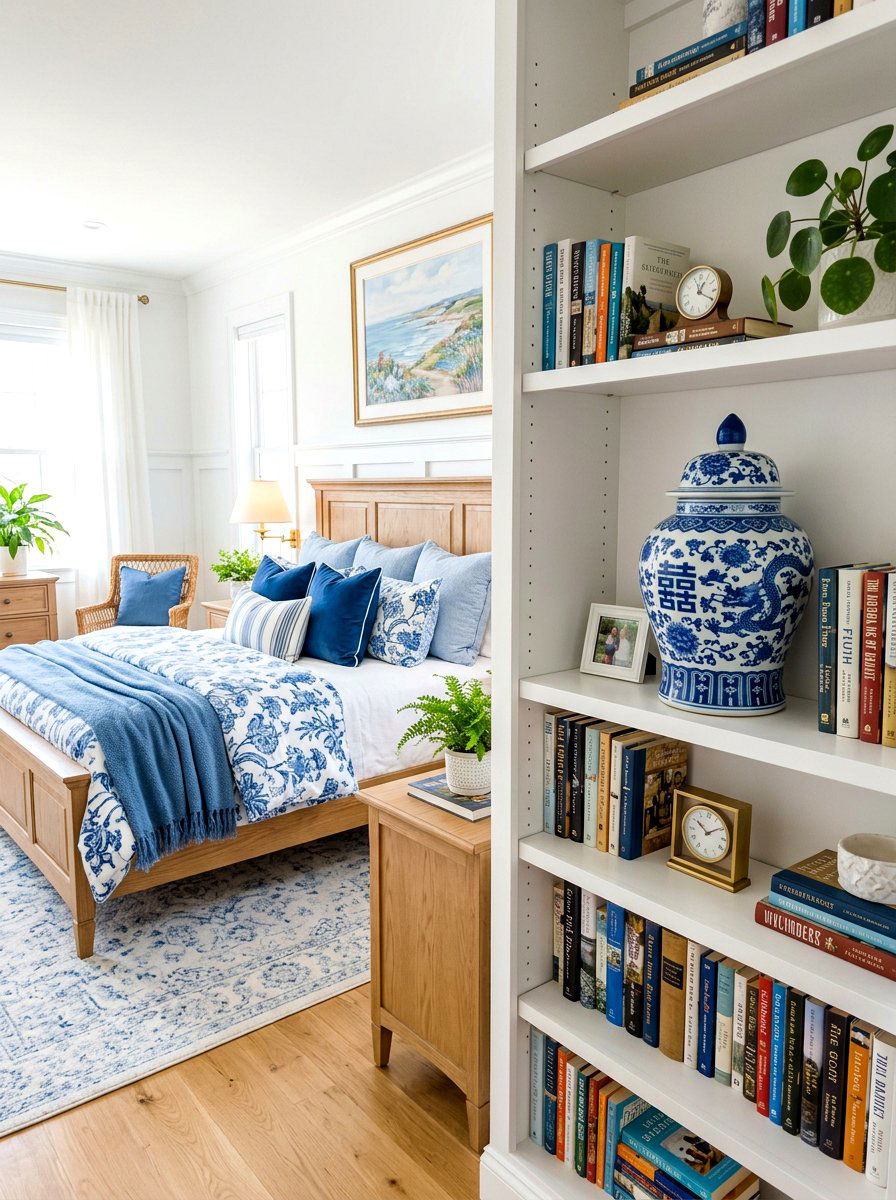 Ceramic Ginger Jar - 30 coastal grandmother bedroom ideas