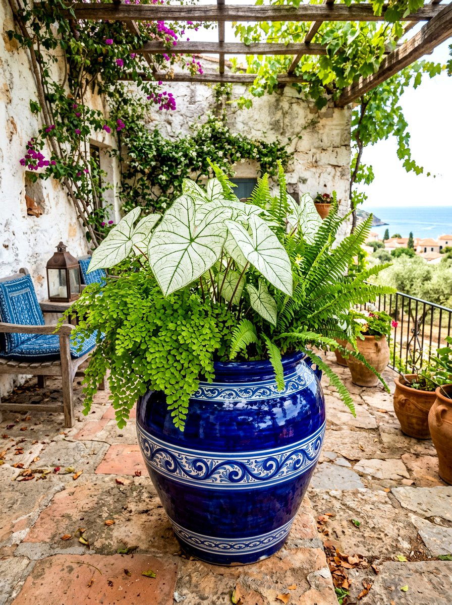 Ceramic Glazed Pot - 30 outdoor planter ideas