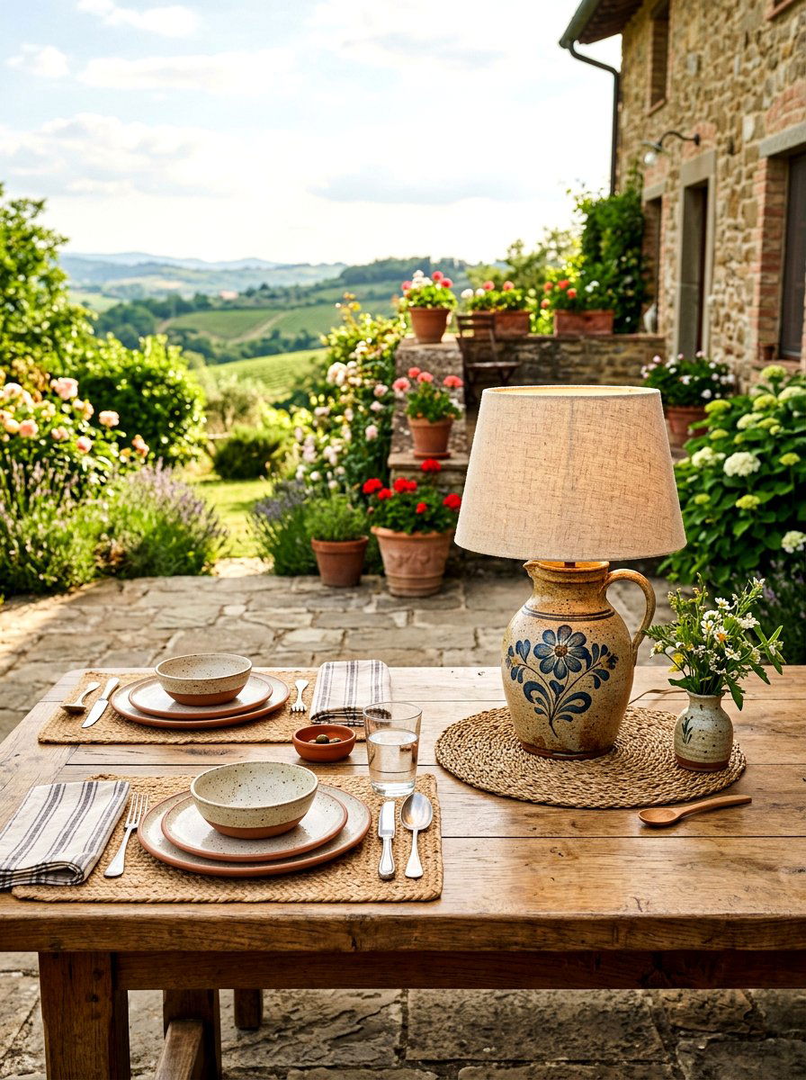 Ceramic Jug Lamp - 30 kitchen table lamp ideas