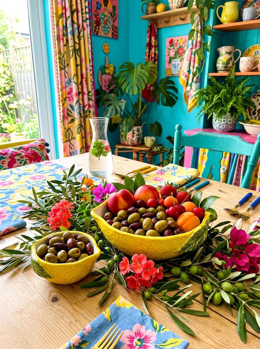 Ceramic Lemon Bowls - 30 lemon and olive summer tablescape ideas