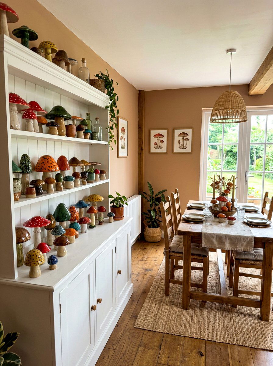 Ceramic Mushroom Dining Room - 30 mushroom dining room ideas