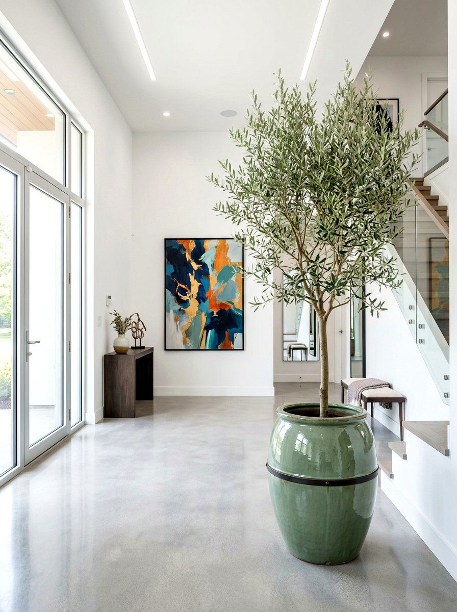 Ceramic Planter Olive Tree - 30 olive tree entry ideas