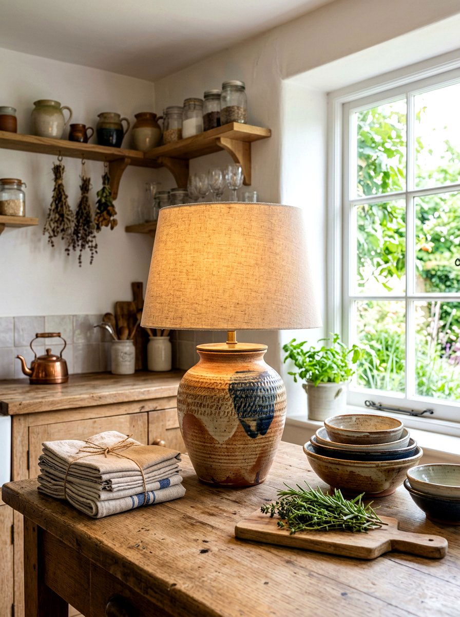 Ceramic Pot Lamp - 30 mini lamp kitchen ideas