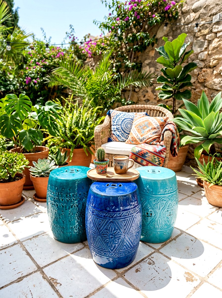 Ceramic Side Coffee Table - 30 outdoor coffee table ideas