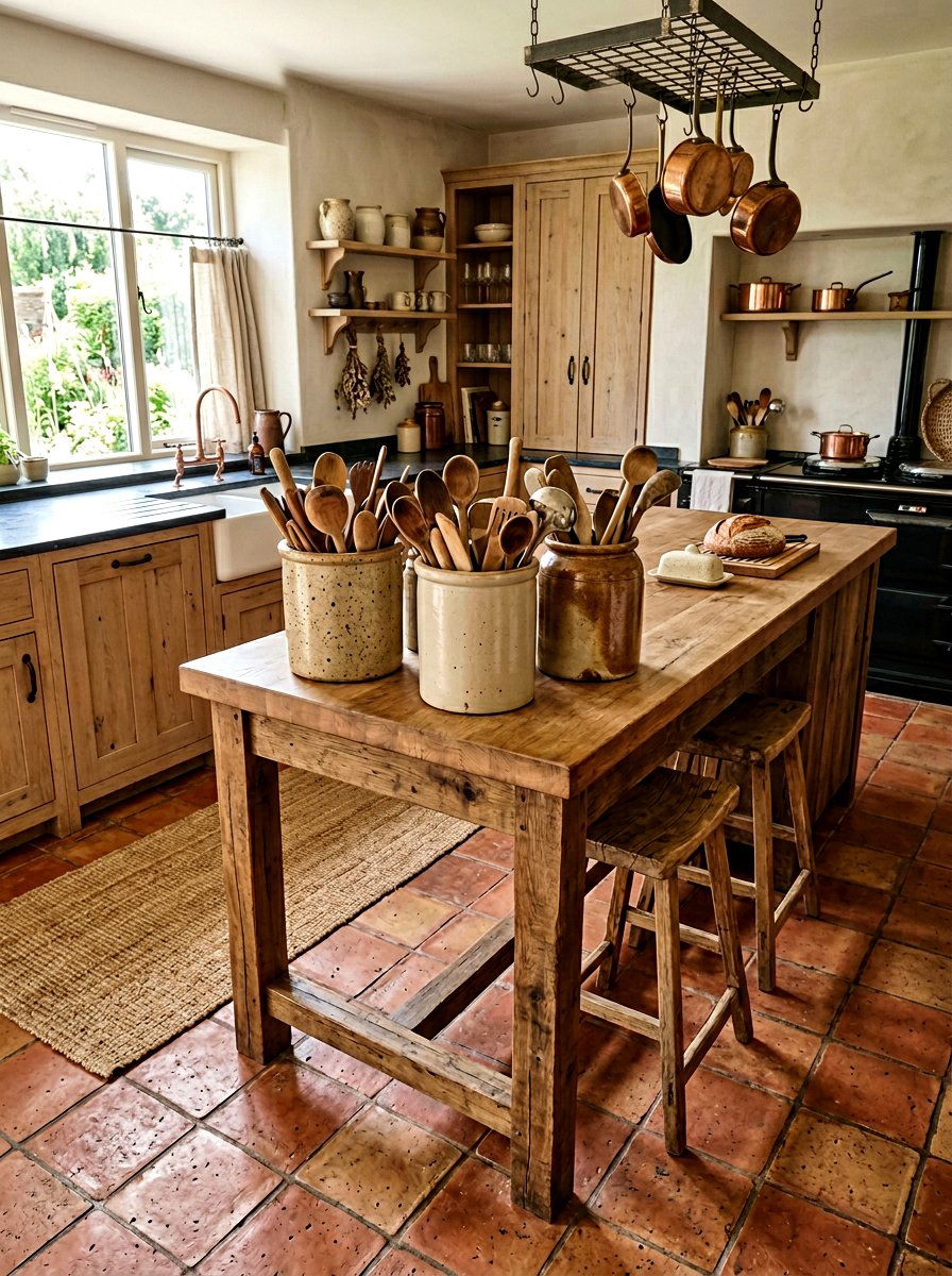 Ceramic Stoneware Crocks - 30 heirloom kitchen decor ideas