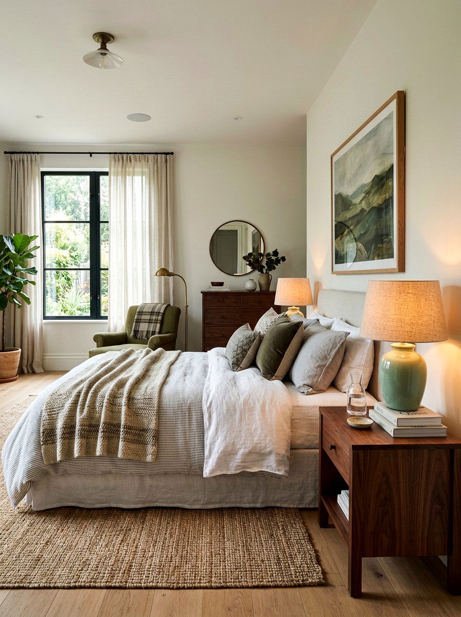 Ceramic Table Lamp - 30 Nancy Meyers bedroom ideas