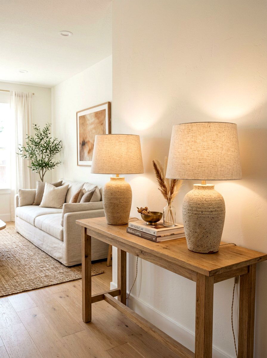 Ceramic Table Lamps - 30 California casual living room ideas