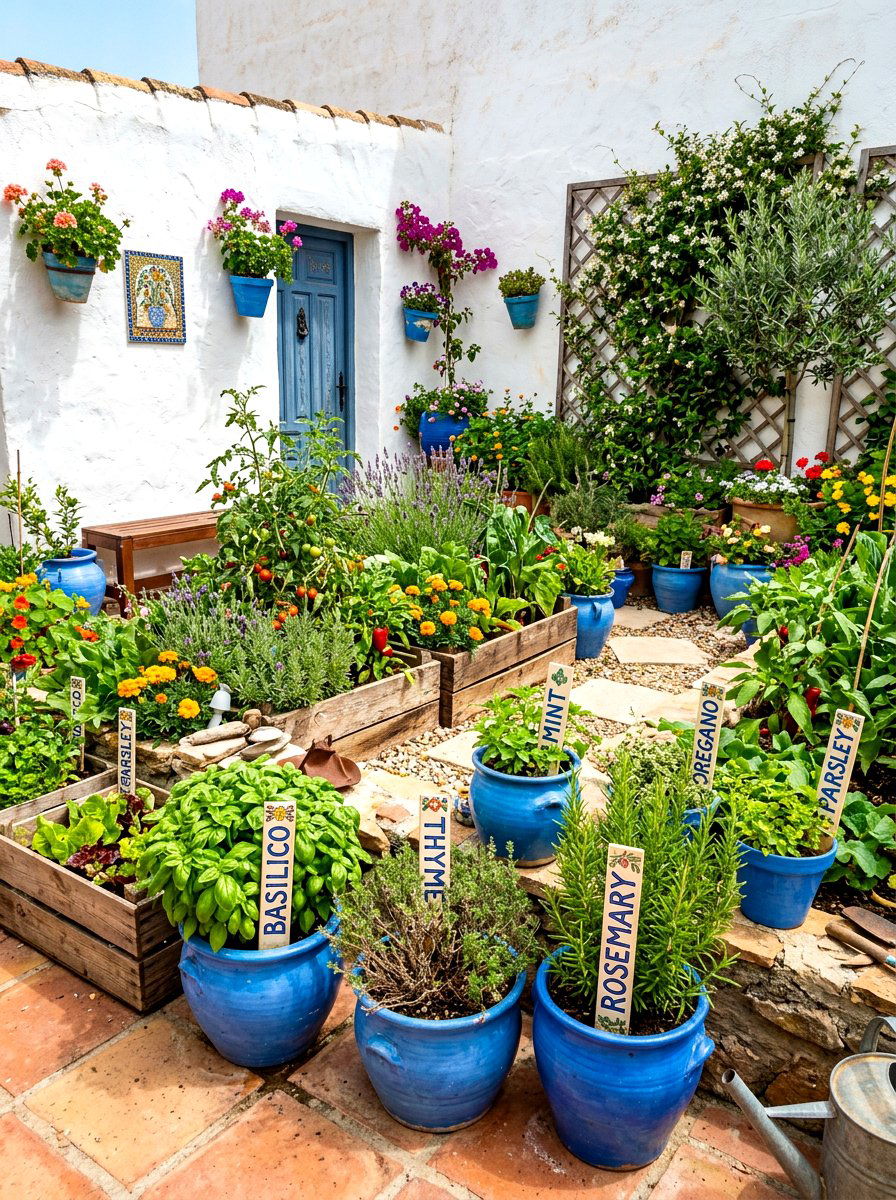 Ceramic Tile Marker - 30 herb garden marker ideas