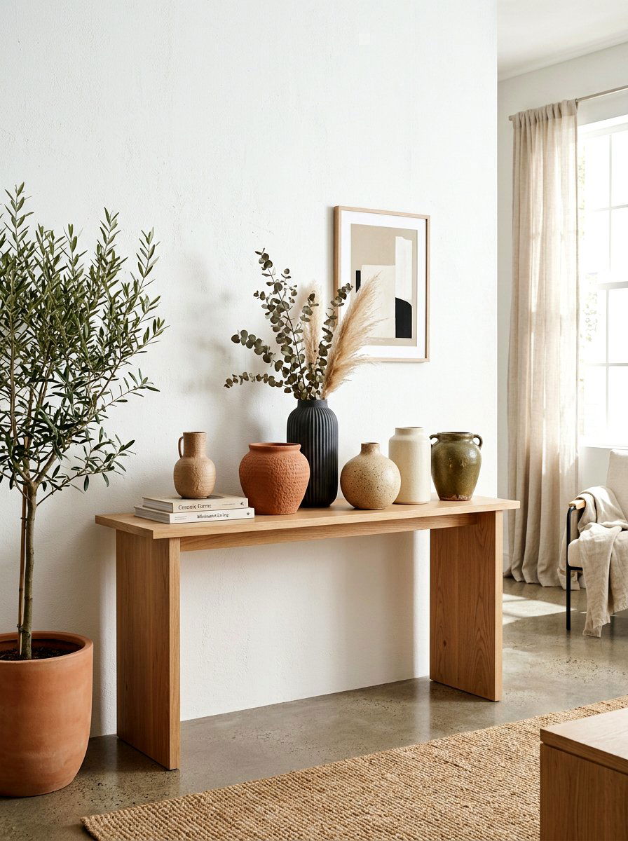 Ceramic Vase Decor Collection - 30 soft minimal apartment ideas
