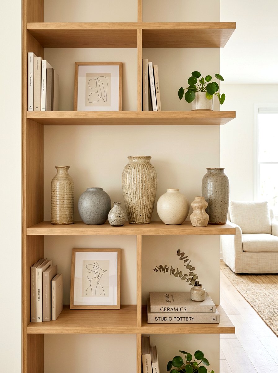 Ceramic Vase Shelf Styling - 30 secondhand decor ideas