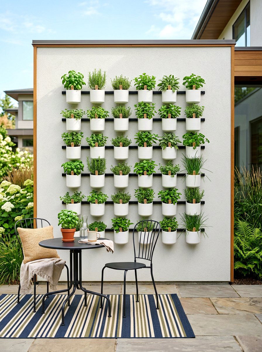 Ceramic Wall Planter - 30 patio wall decor ideas
