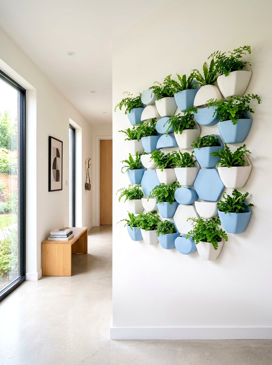 Ceramic Wall Pot Garden - 30 hanging wall garden ideas