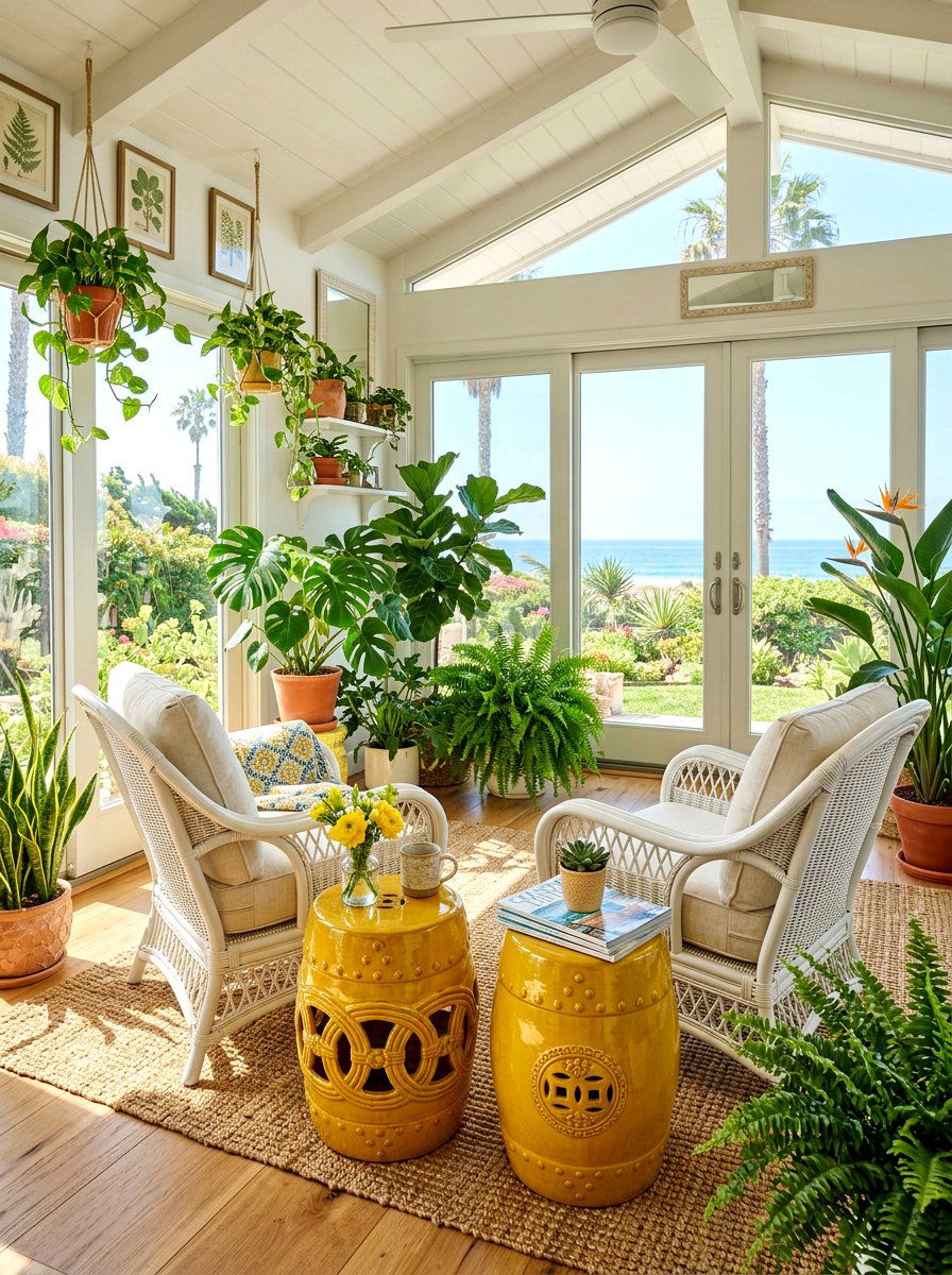 Ceramic garden stools - 30 chinoiserie decor ideas