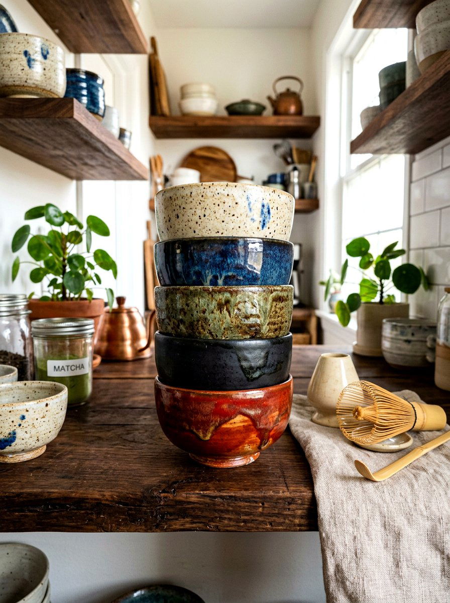 Ceramic matcha bowl collection - 30 matcha station ideas