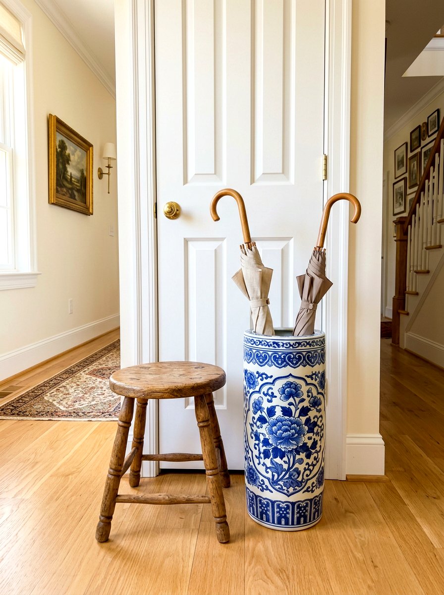 Ceramic umbrella stand - 30 summer foyer decor ideas