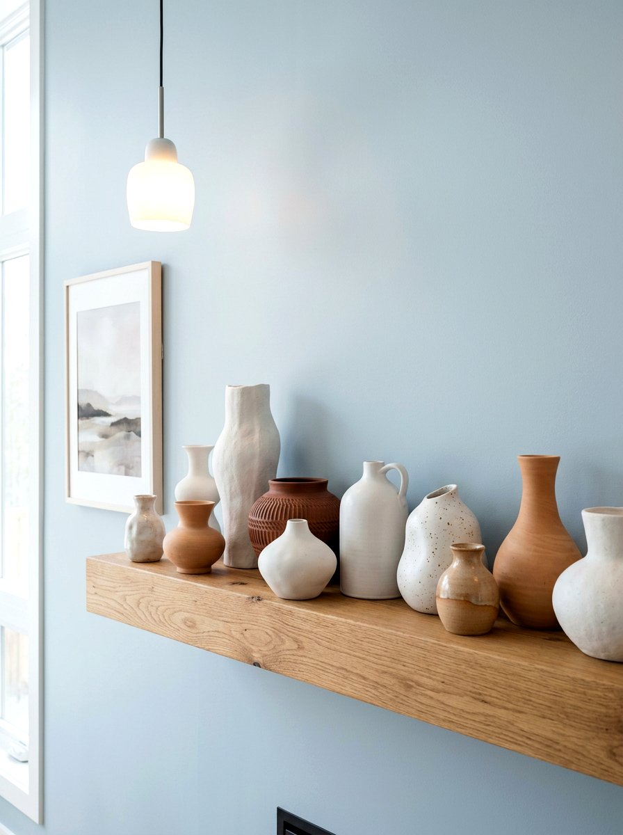 Ceramic vase collection - 30 mantel shelfie ideas